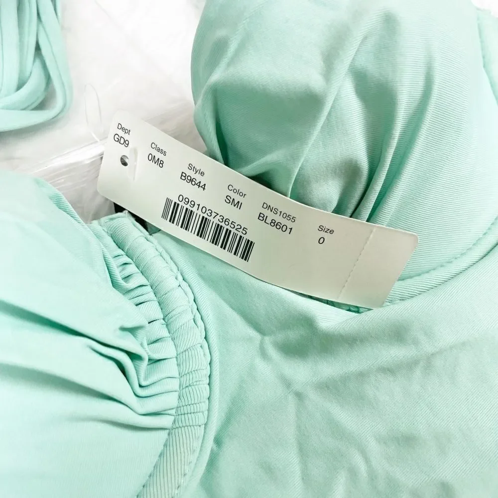 NWT J Crew Swing Tankini Top Aqua size 0